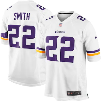 youth minnesota vikings harrison smith nike white game jers